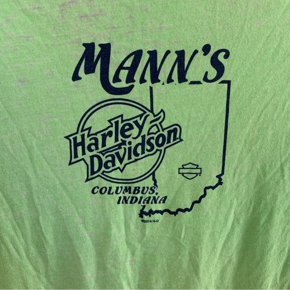 Harley Davidson Mann’s Columbus Indiana Tee Shirt Women’s - Picture 6 of 8